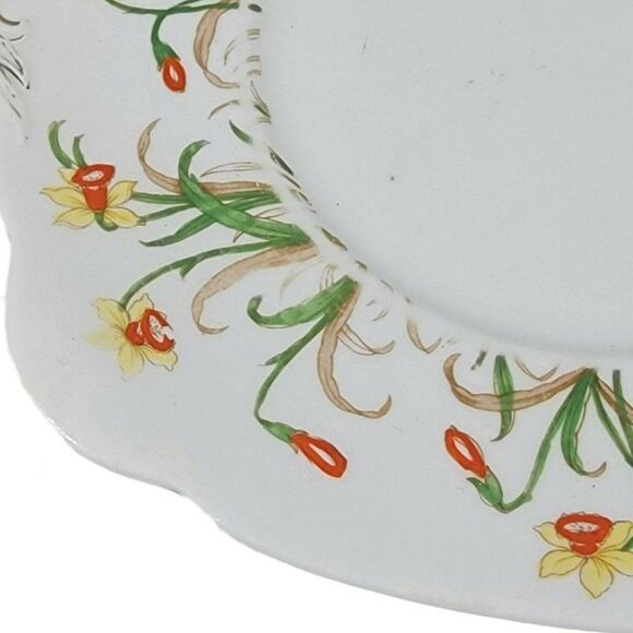Vintage Daffodil Crocus Yellow STANDARD China England Hand Painted Dinner Plate - Picture 2 of 4